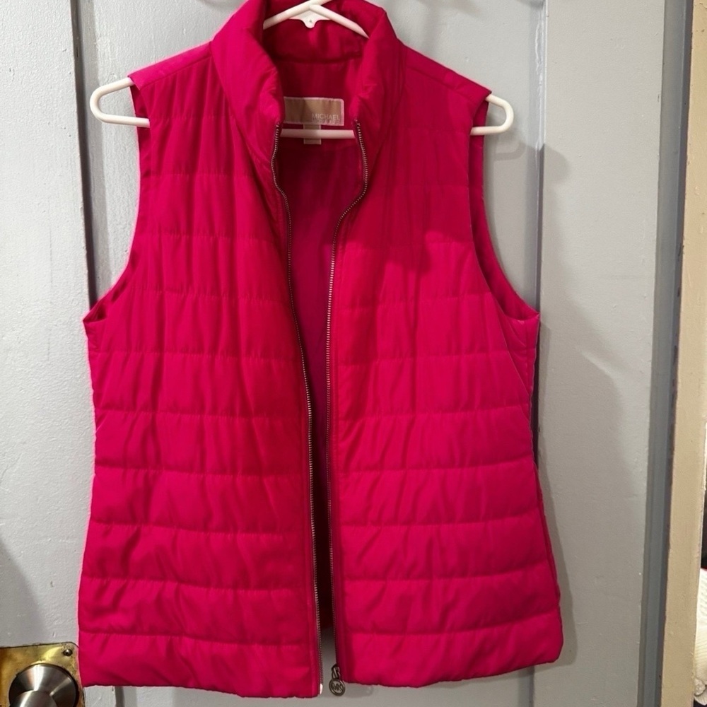 Michael Kors Women Pink Puffer Vest